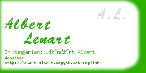 albert lenart business card